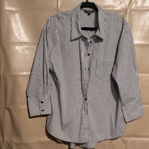 Liverpool Monochrome Striped Button Down Shirt